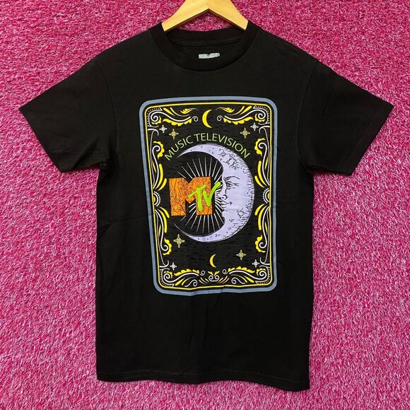 MTV Music Television Tarot Card Crescent Moon T-Shirt Small - Picture 1 of 4
